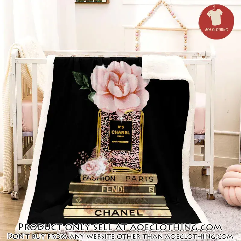 Chanel top luxury brand premium blanket fleece home decor aoe0838049